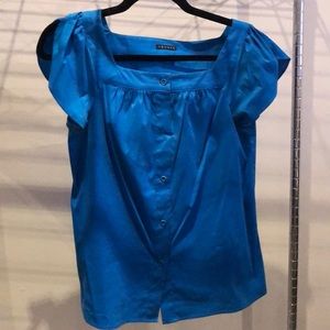 Vibrant blue Theory top
